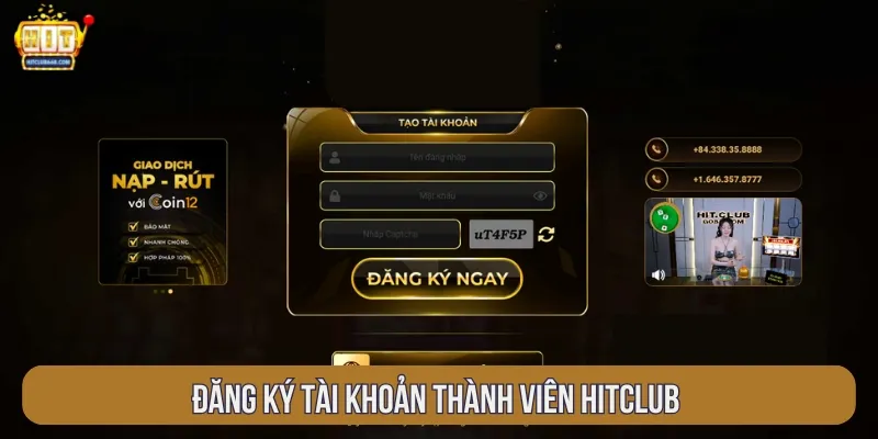 Đăng ký tài khoản thành viên Hitclub