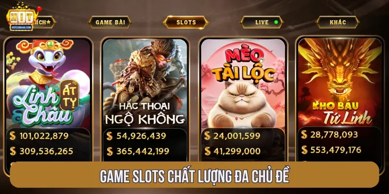 Game Slots chất lượng đa chủ đề