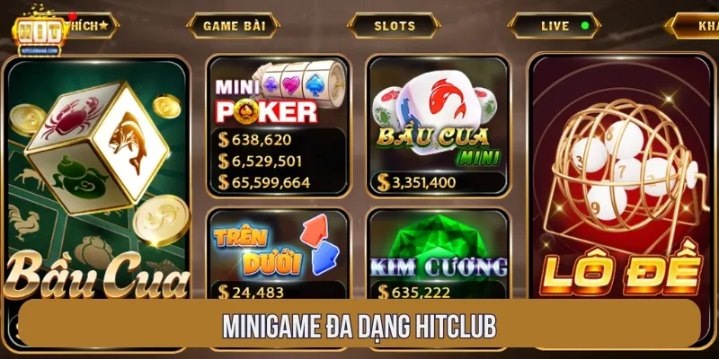 Minigame đa dạng Hitclub