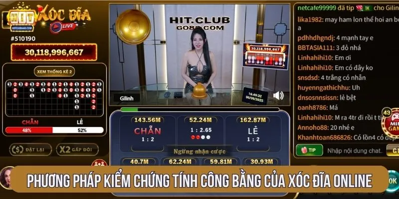 Phương pháp kiểm chứng tính công bằng của xóc đĩa online